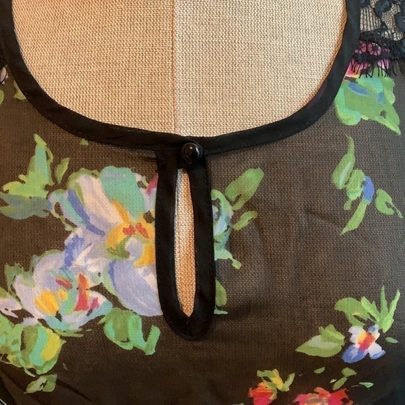 LILY ROSE FLORAL SHEER BLOUSE GU SZ S VERSATILE - Picture 5 of 11